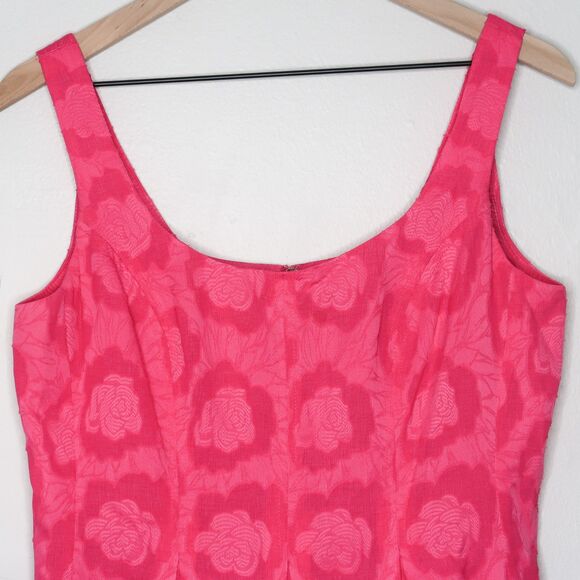 Nine West Womens Short Dress Size 8 Pink Floral Barbie‎ Wedding Vacation Resort - Picture 5 of 11